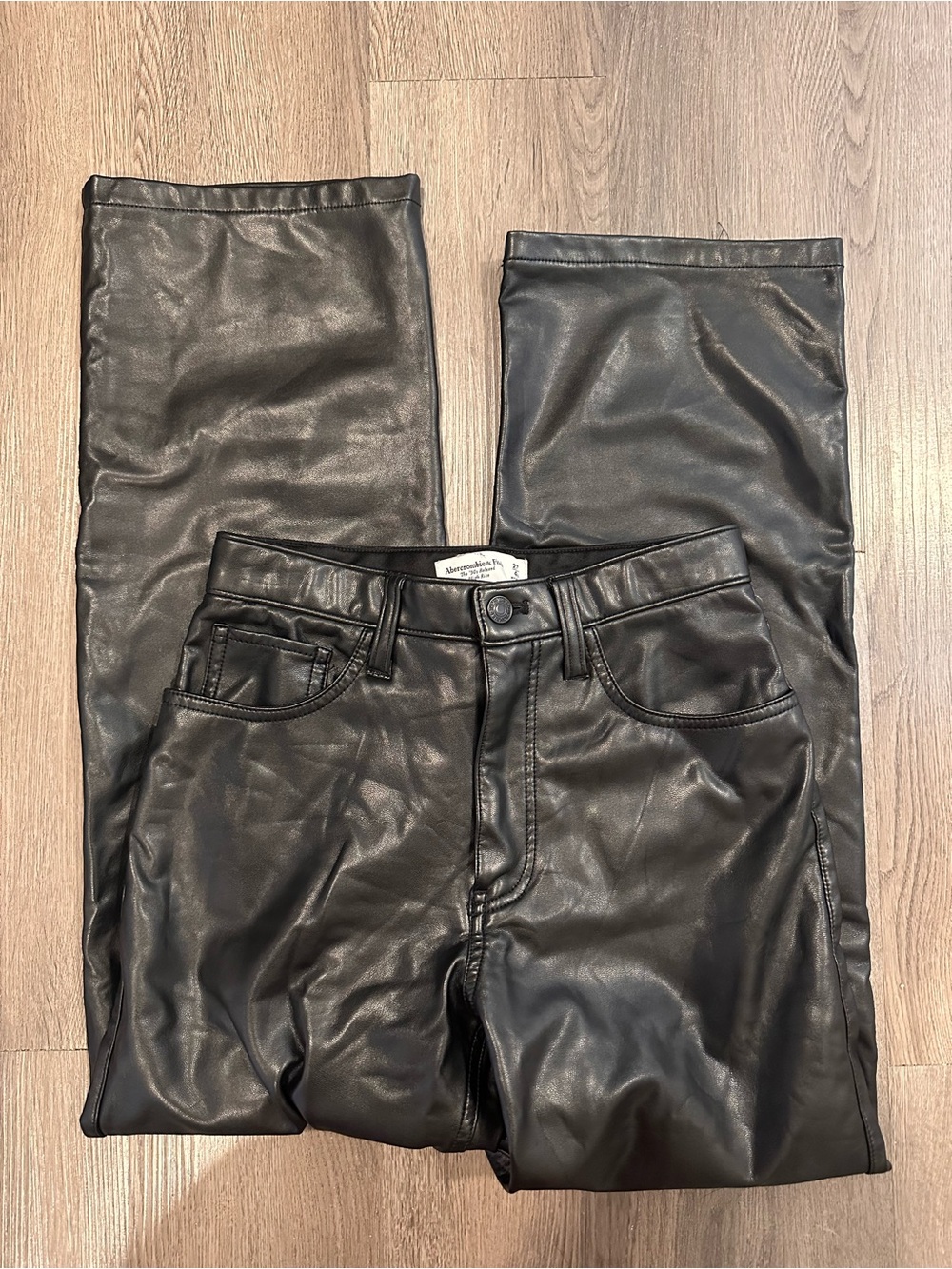 Abercrombie & fitch black leather pants